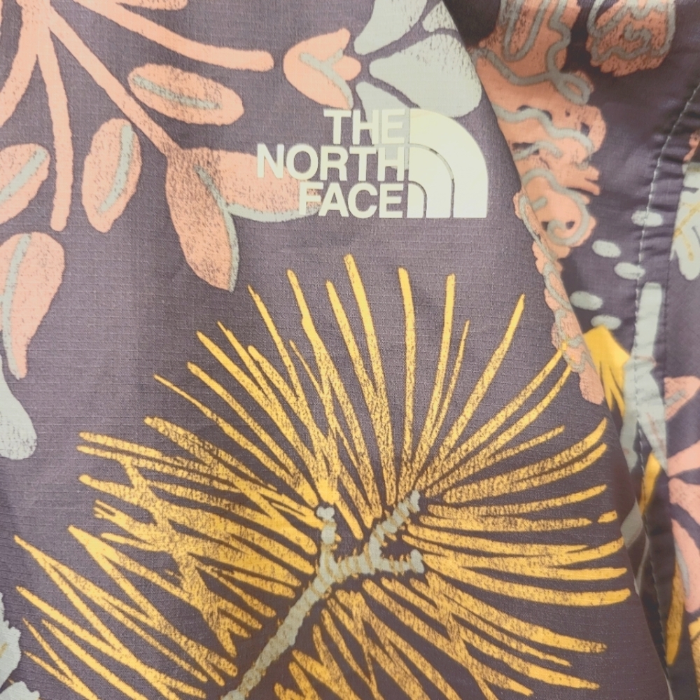 Gray Floral North Face Windbreaker - Picture 2 of 4